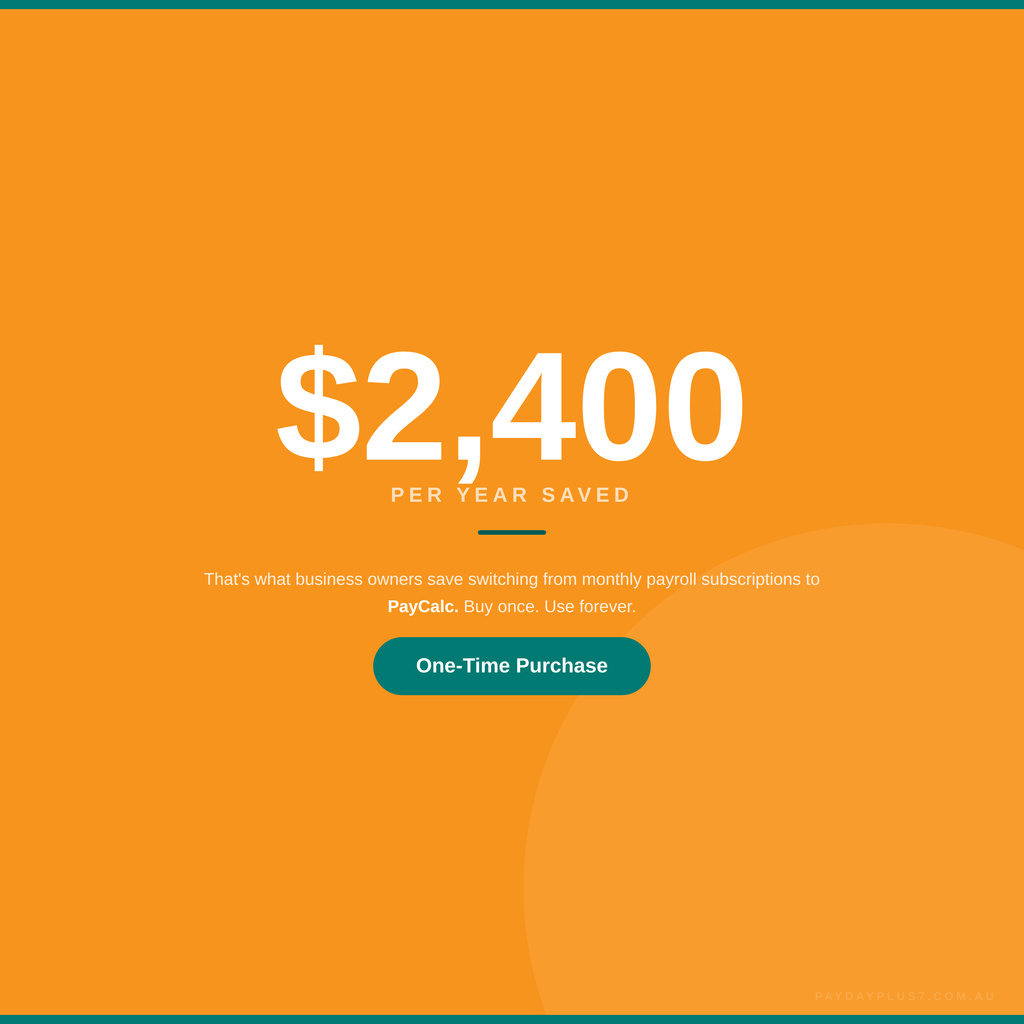 Promotional graphic with $2,400 saved text on an orange background