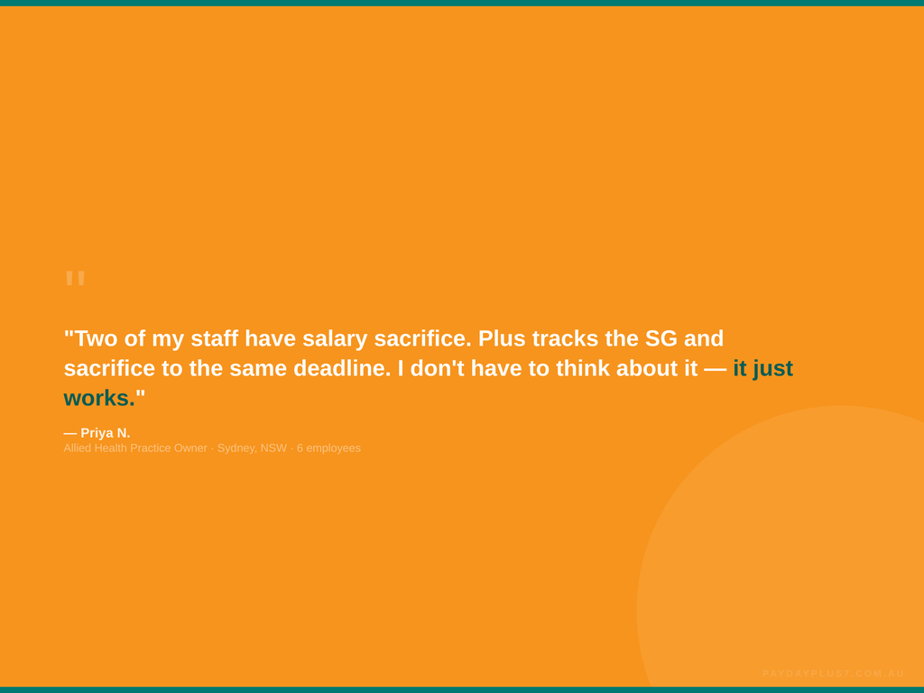 Orange background with white text quote on a slide