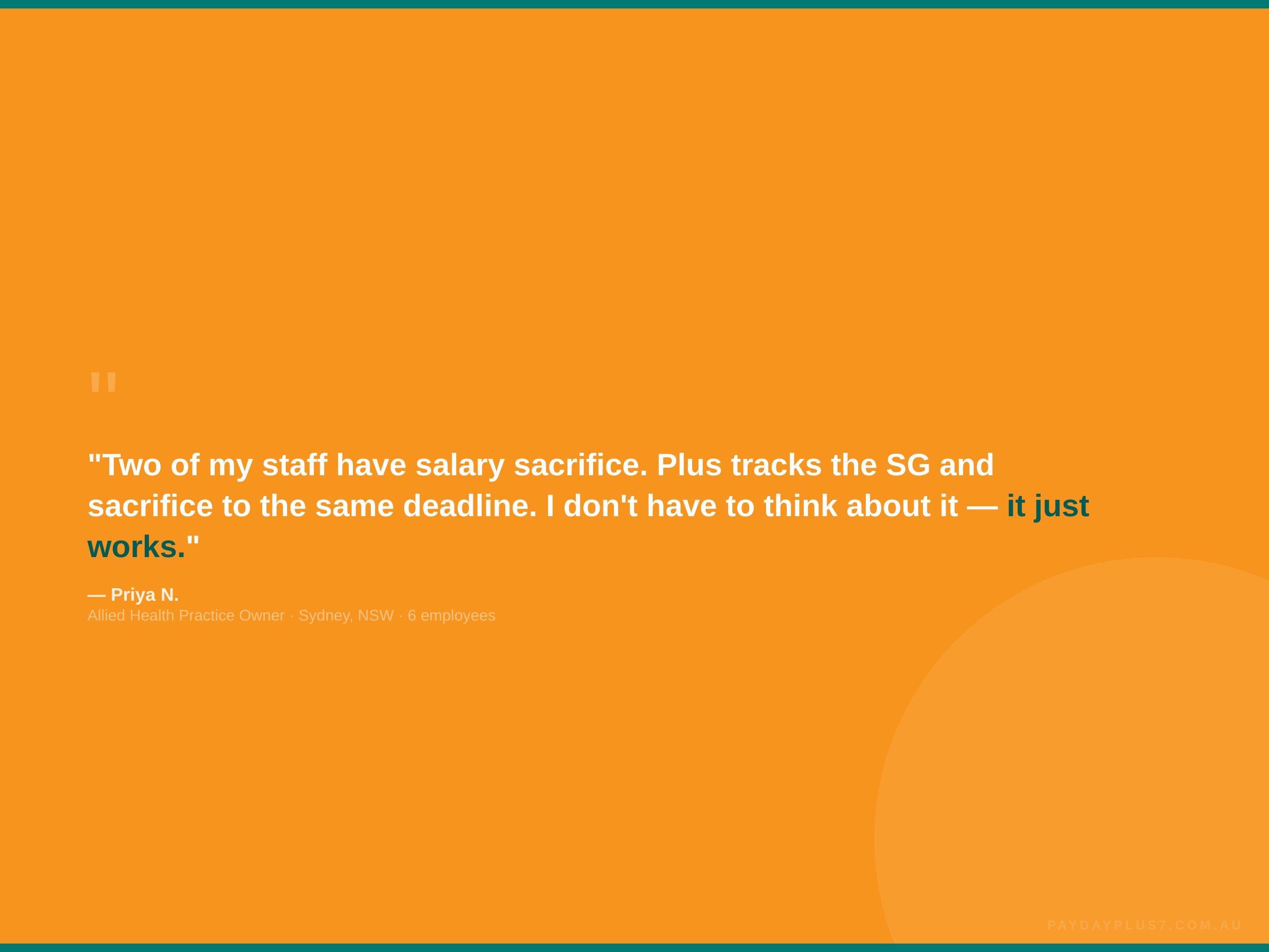 Orange background with white text quote on a slide