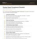 Payday Super Compliance Checklist — Free Download